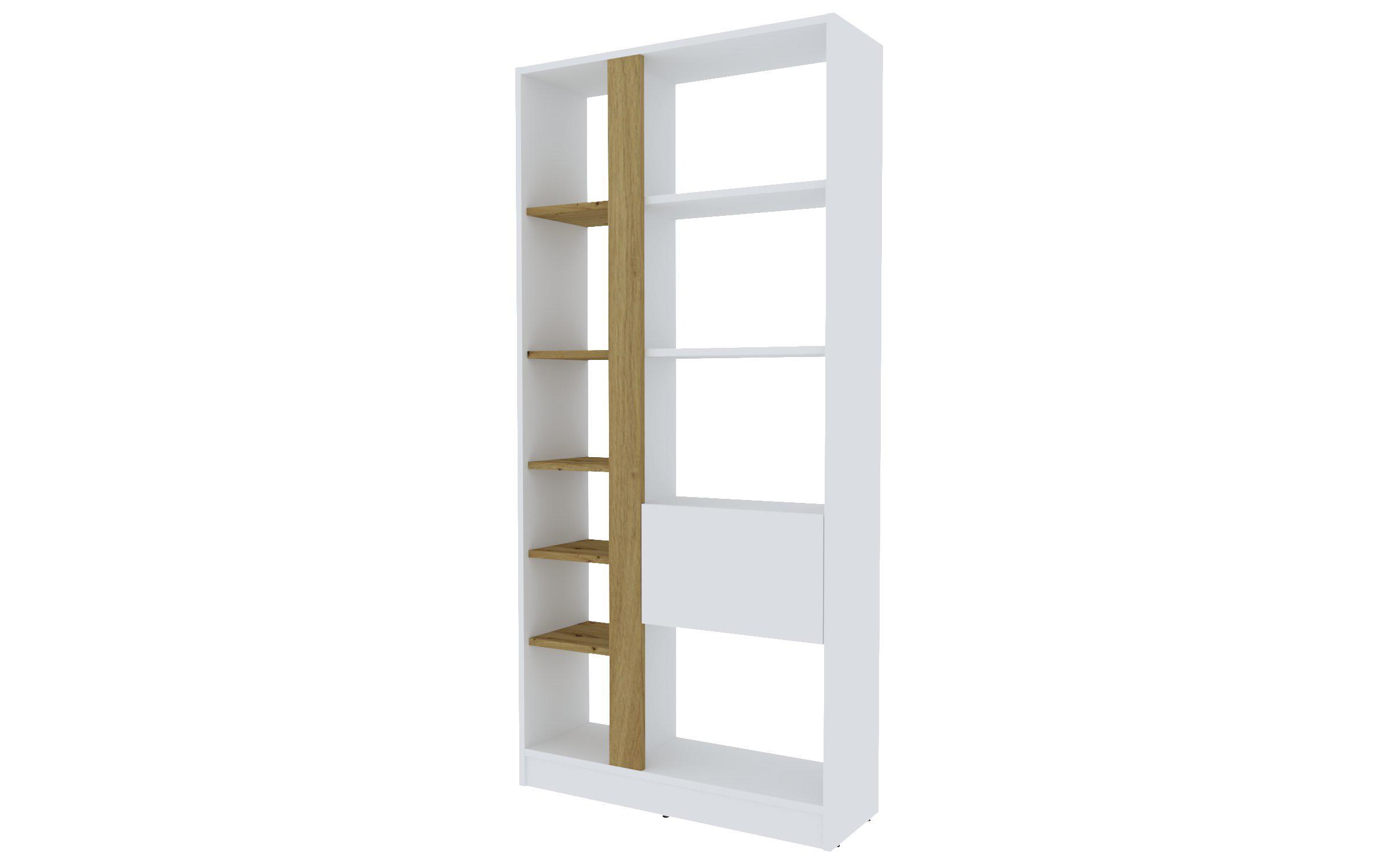 Bookcase Notira, white + Artisan oak  2